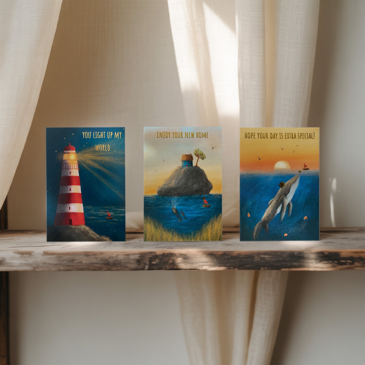 You light up my world love card