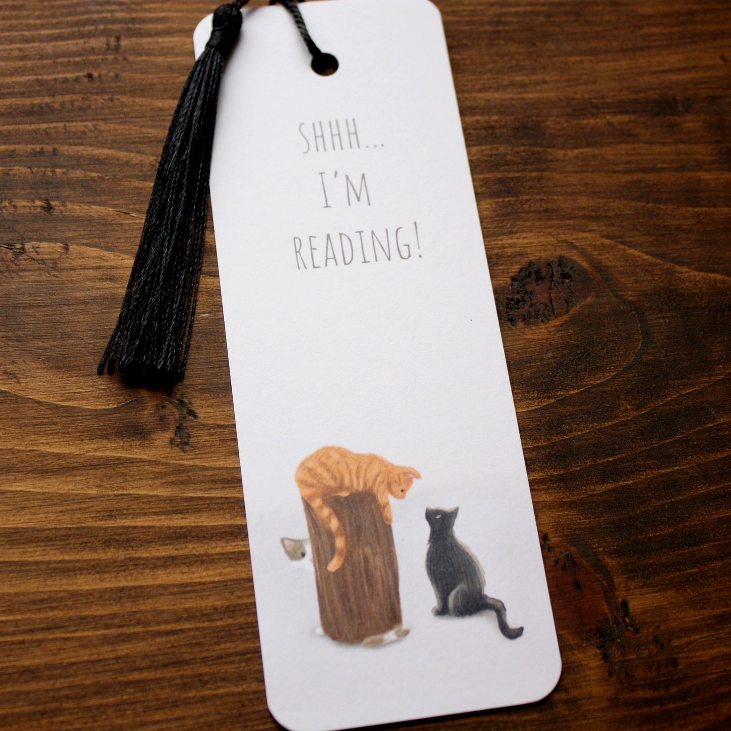 Cats Design Bookmark with Tassel