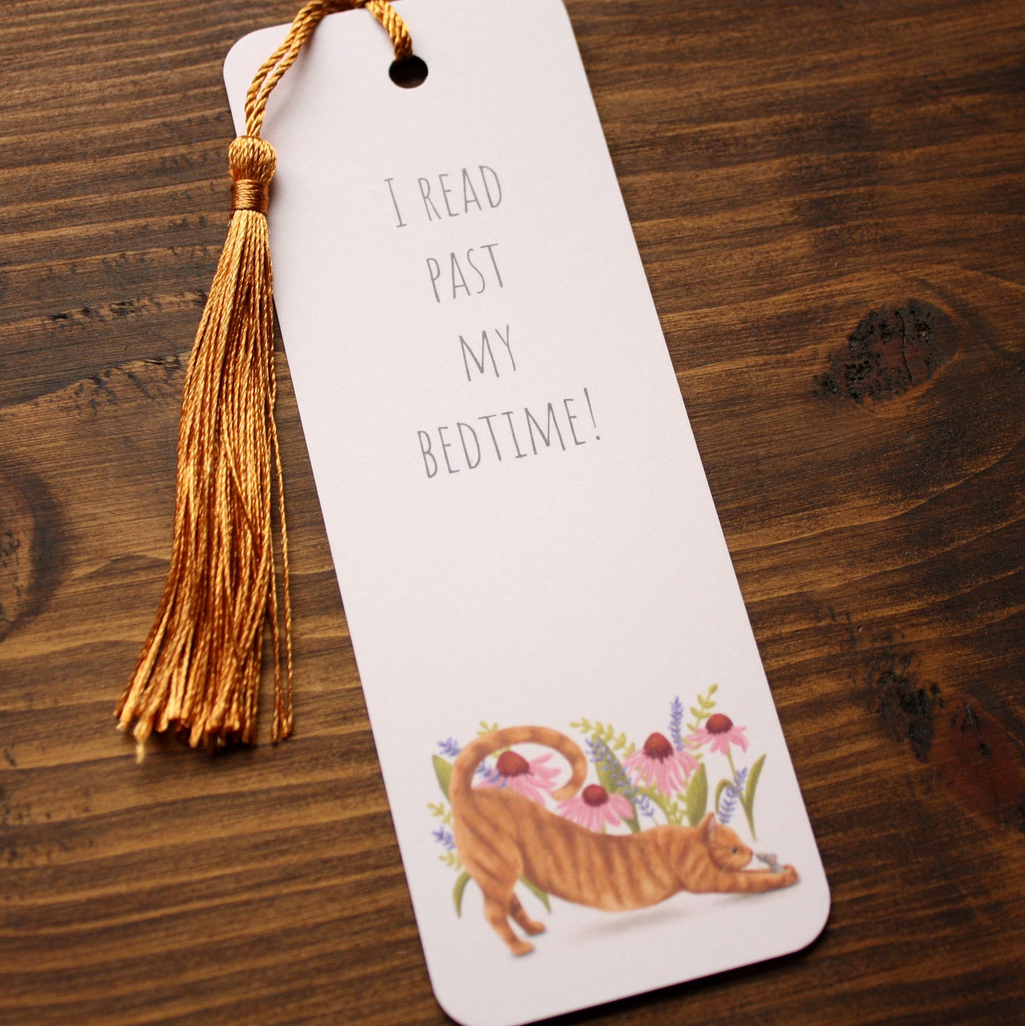 Ginger Cat & Mouse Design Bookmark with Tassel