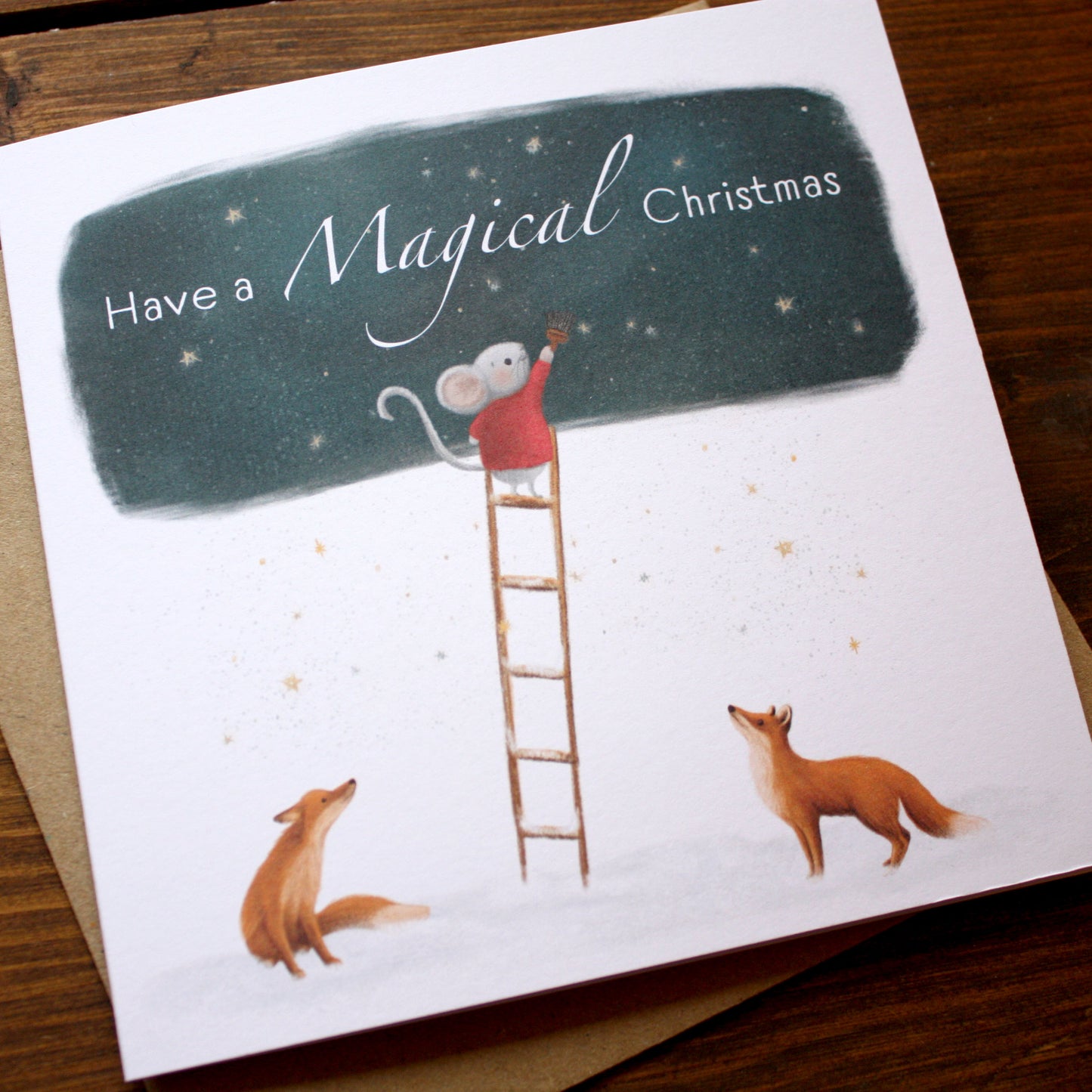 'Have a Magical Christmas' Mouse & Foxes Christmas Card