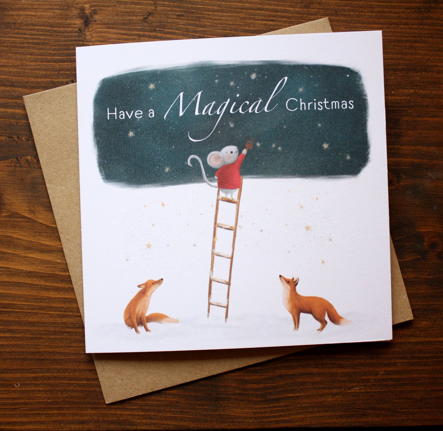 'Have a Magical Christmas' Mouse & Foxes Christmas Card
