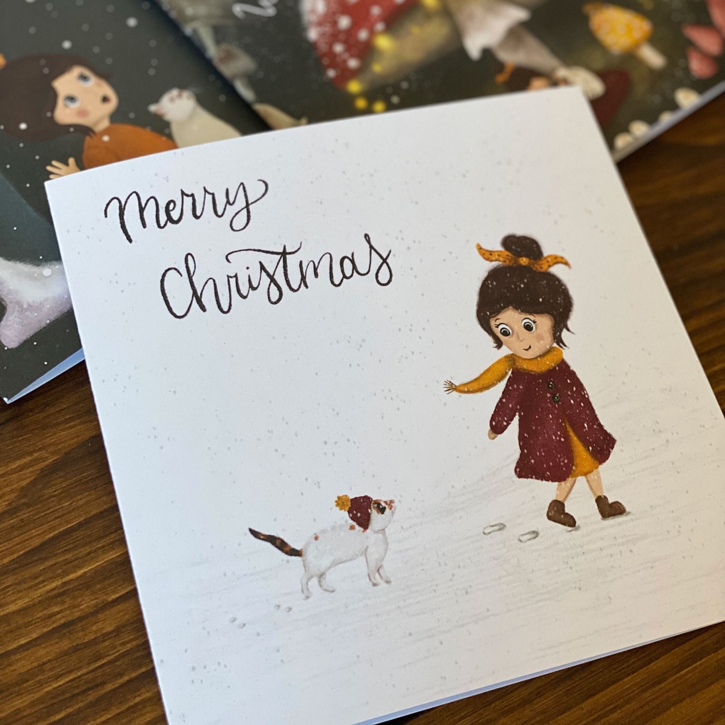 Winter Walk Illustrated Christmas Card