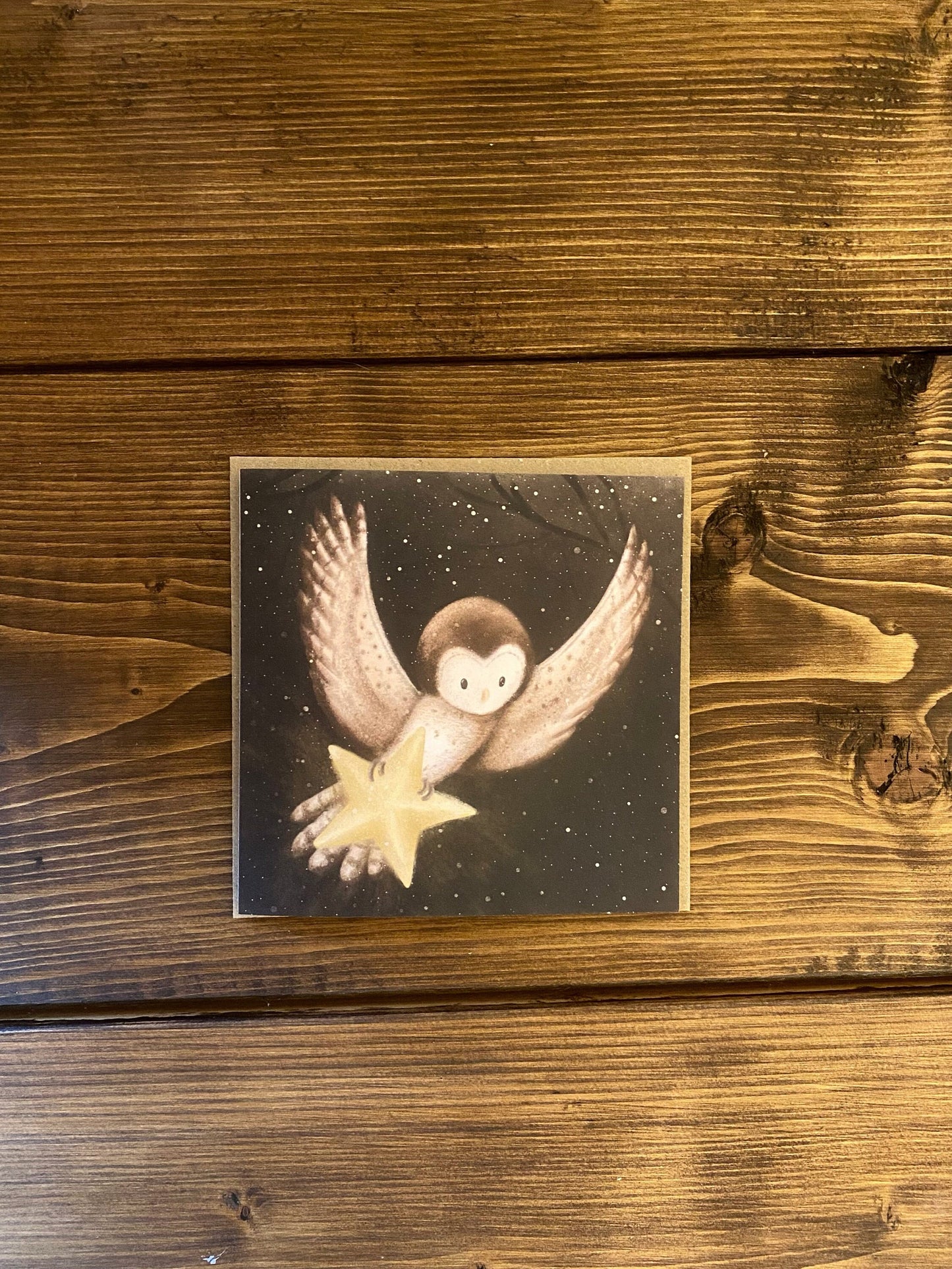 Owl & the Star Christmas Card