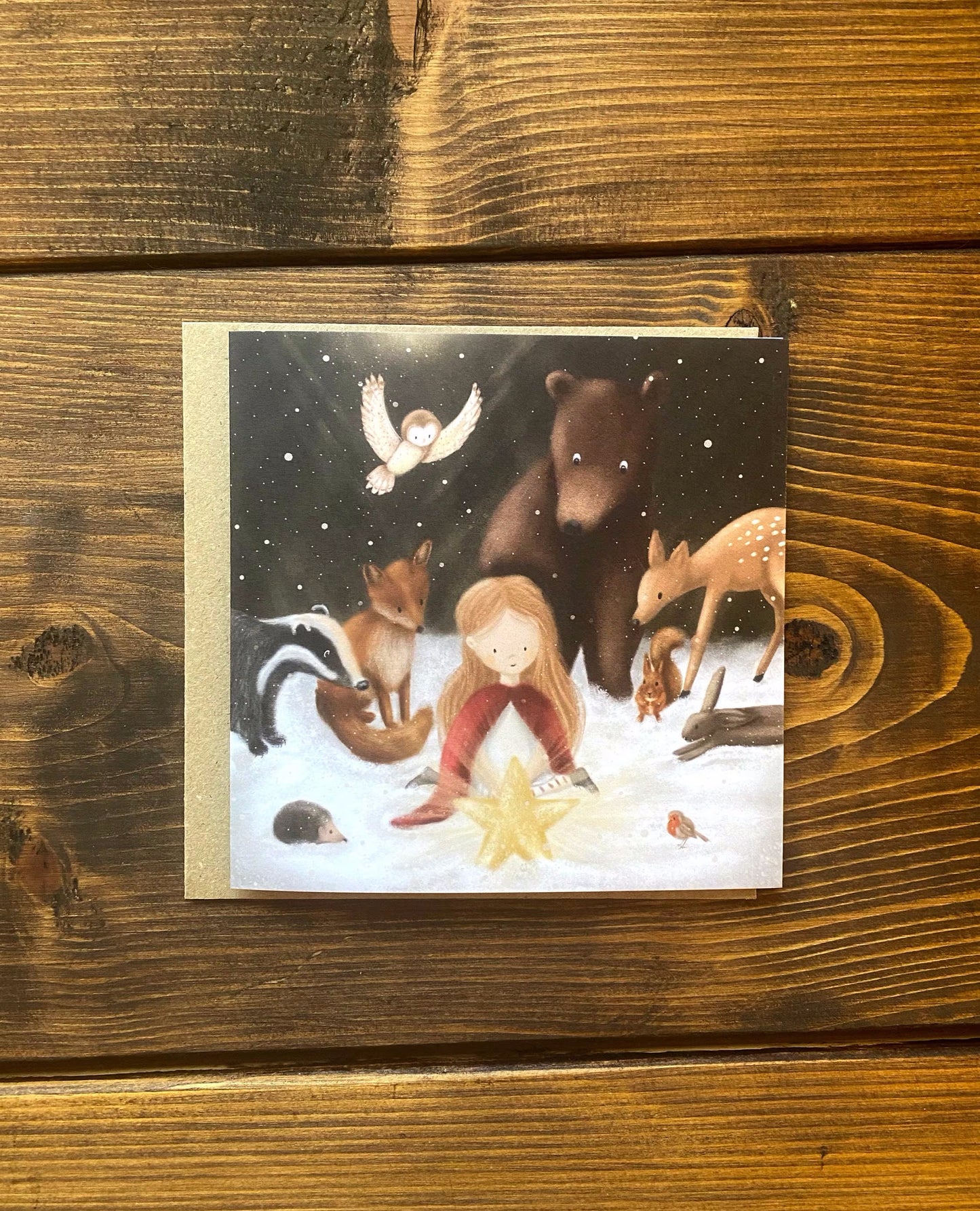 Pack of Four Woodland Animals Christmas Cards