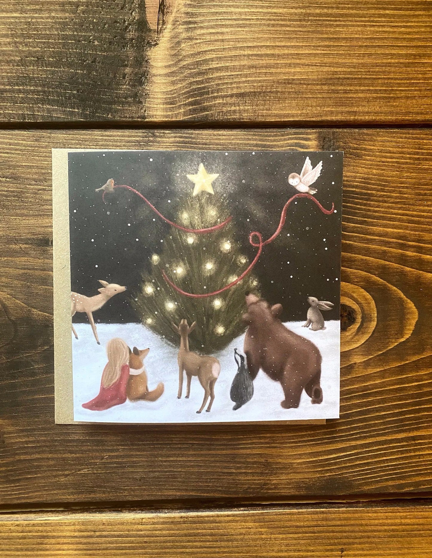 Pack of Four Woodland Animals Christmas Cards
