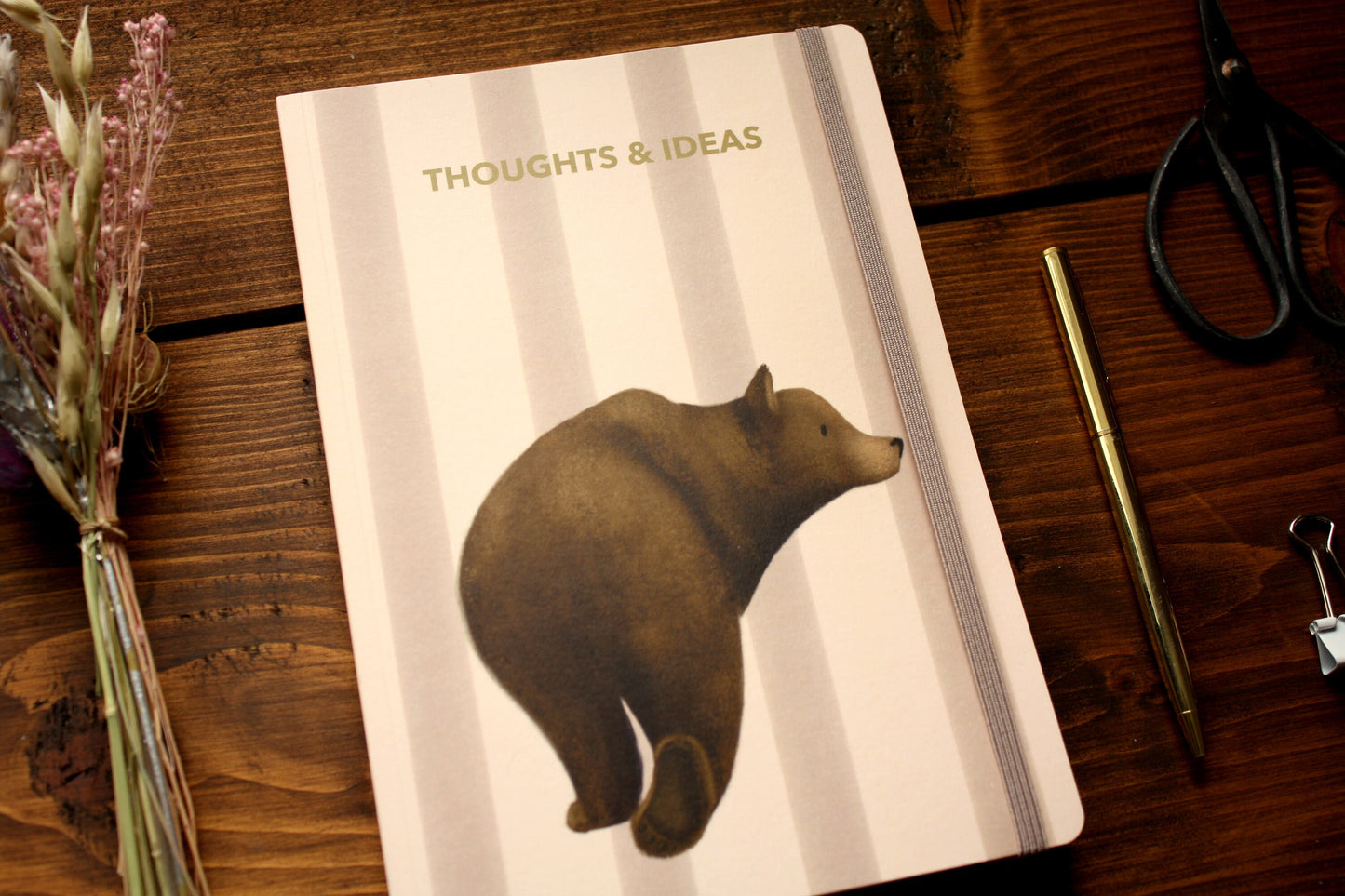 Luxury A5 Lined Bear Notebook