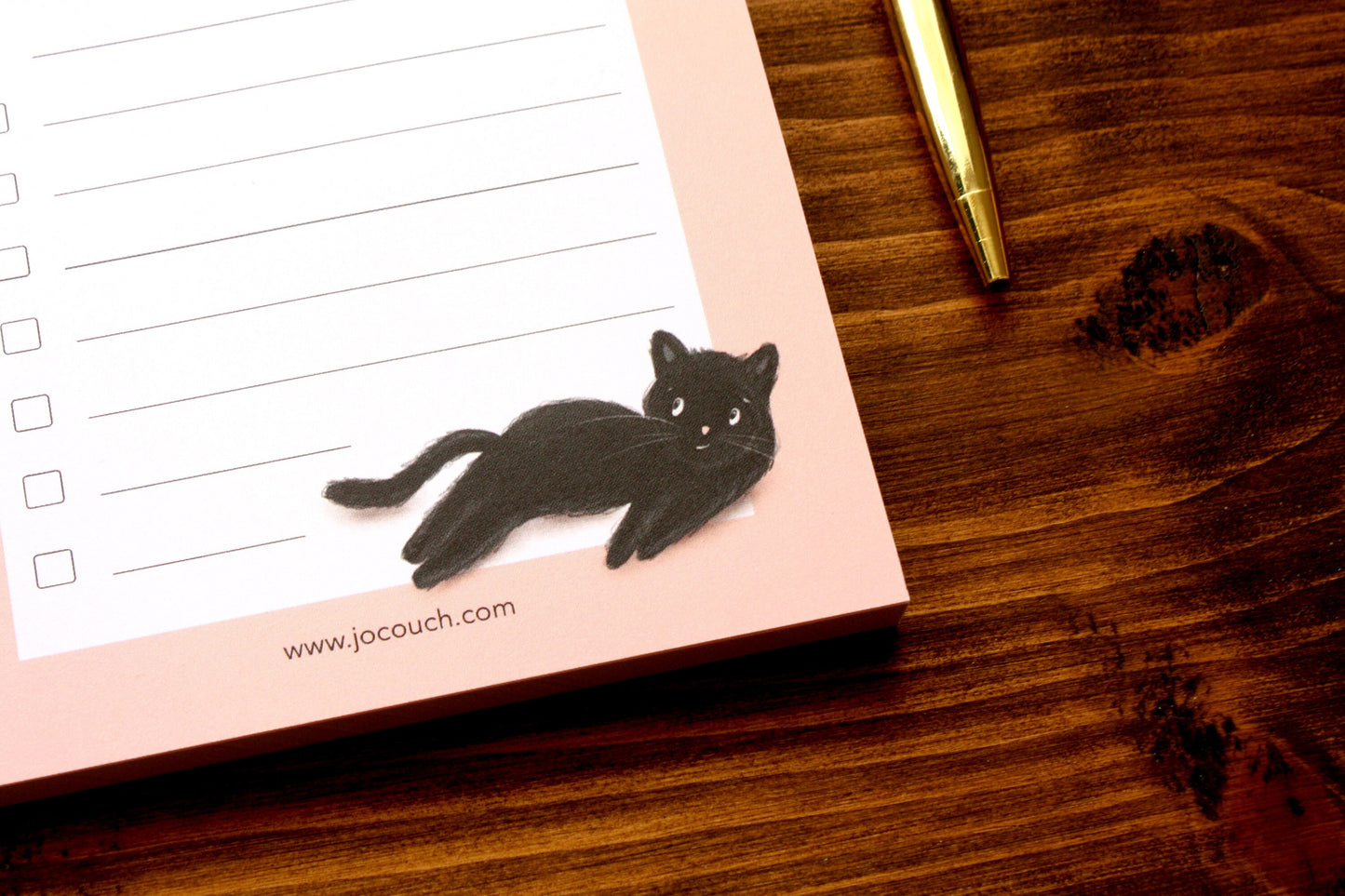 Black Cat Design To Do List Pad