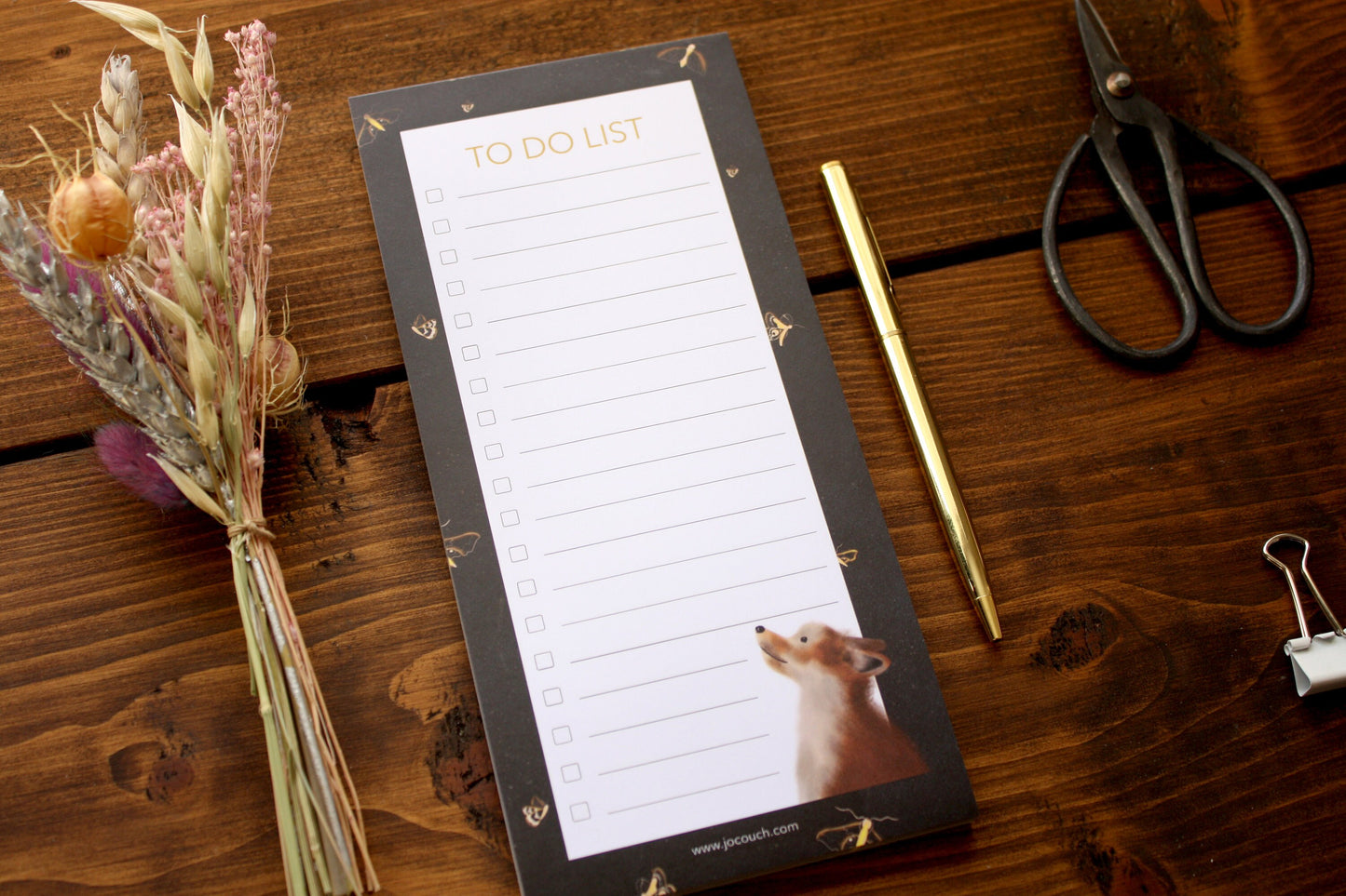 Fox & Moths Design To Do List Pad