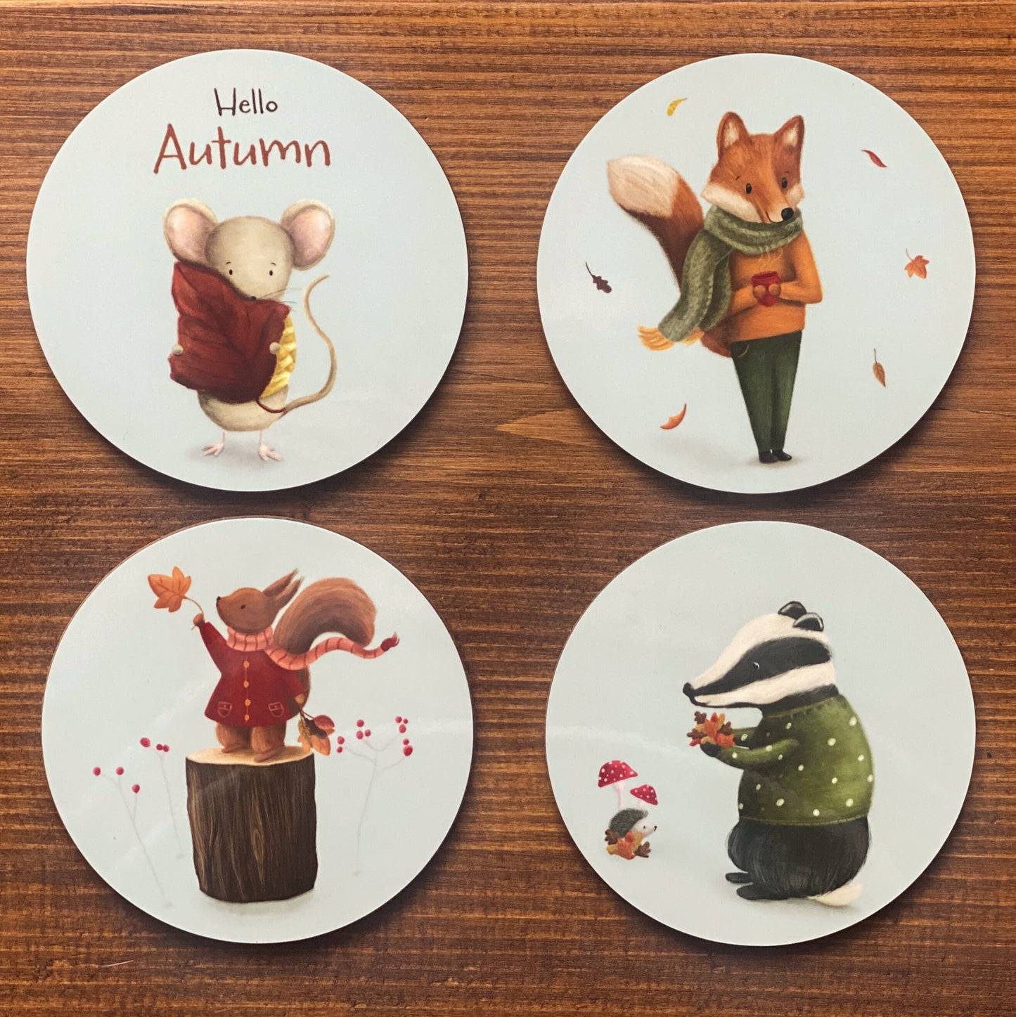 Badger Illustrated Gloss Coaster (Single) - END OF LINE SALE