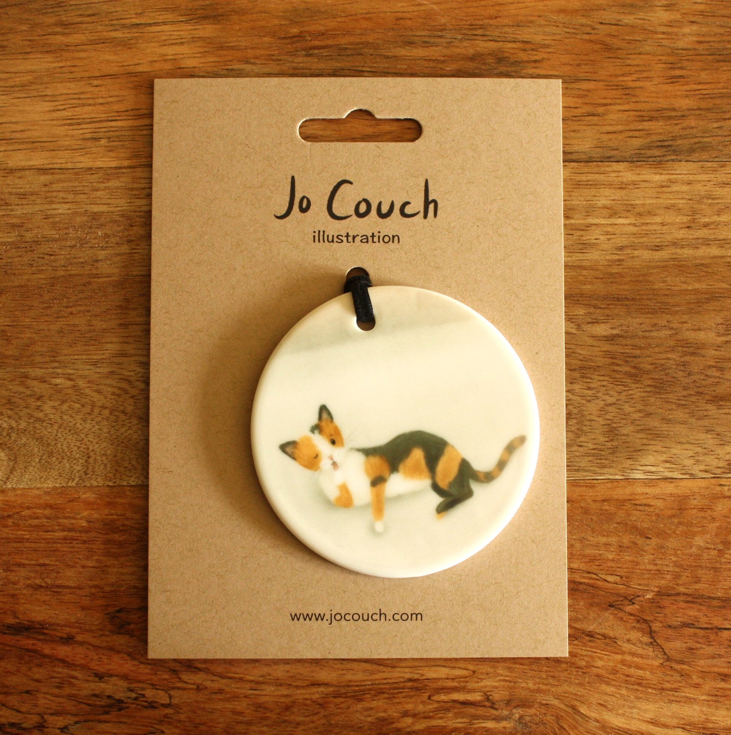 Tortie cat ceramic ornament - END OF LINE SALE