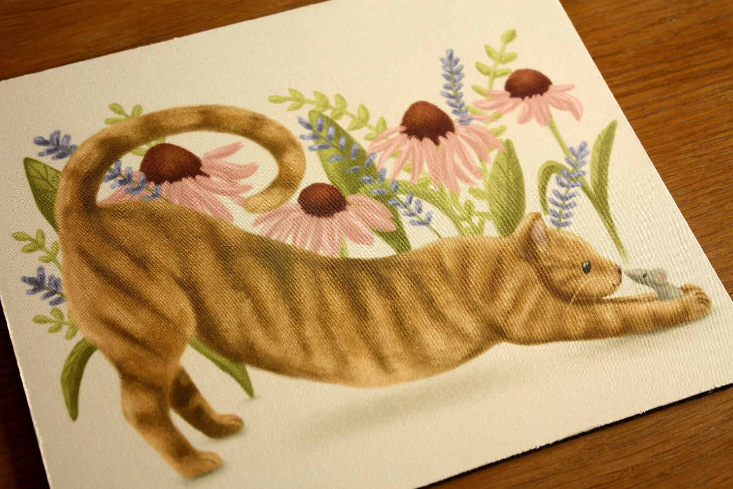 Ginger cat design mouse pad for the office, mouse mat - END OF LINES SALE