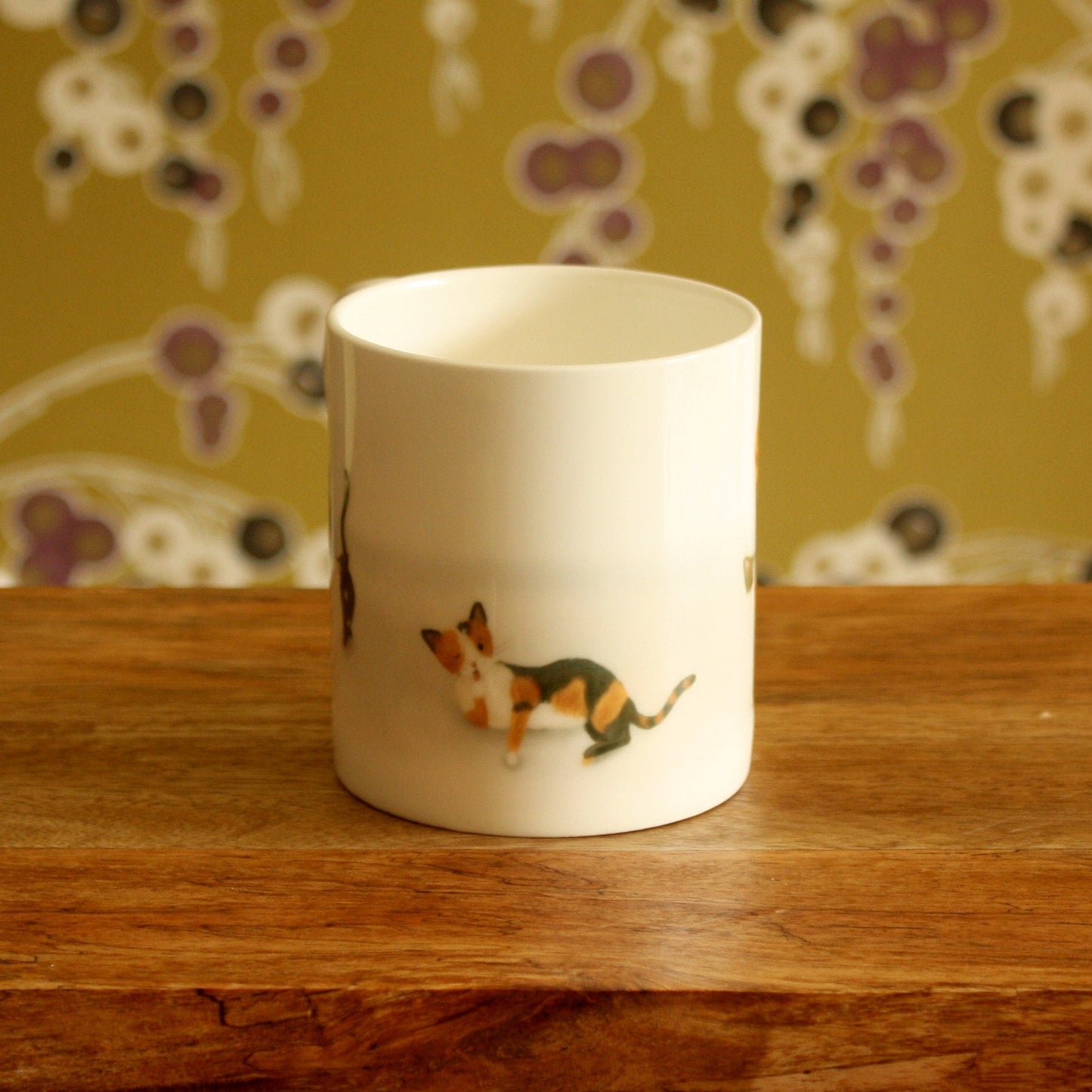 Cat mug, bone china mug (double sided), cat lover gift, new home, gift