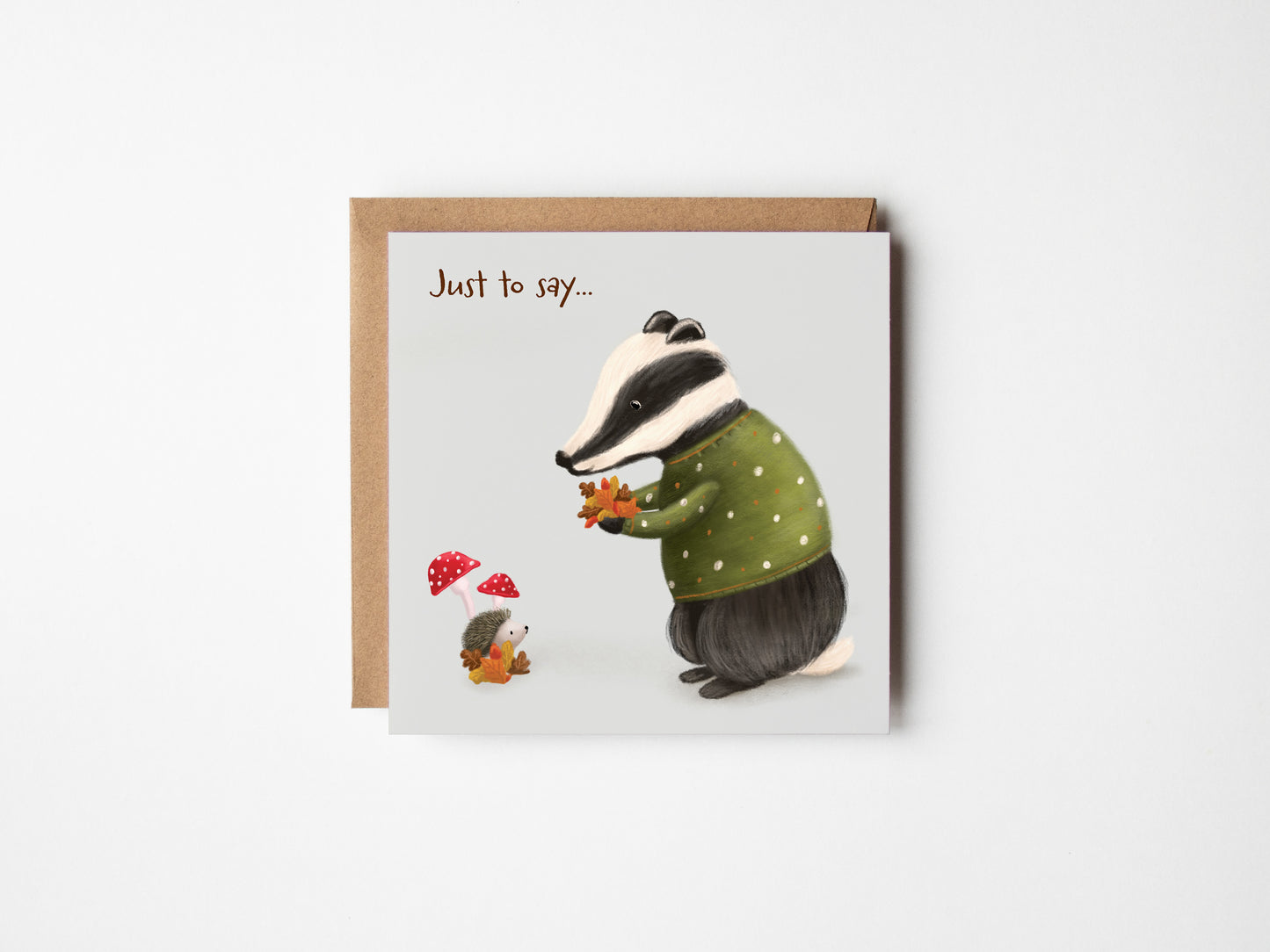 Set of Four Autumn Woodland Animal Cards