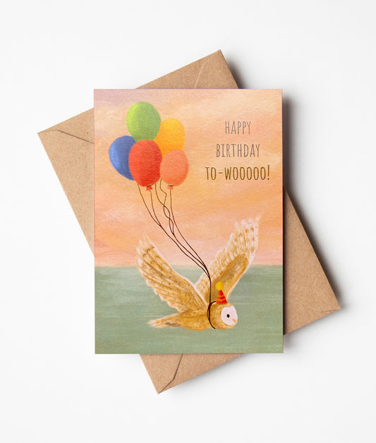 Owl Birthday Greeting Card