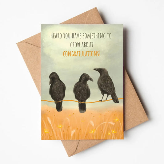 Crows Congratulations Greeting Card - SAMPLES SALE
