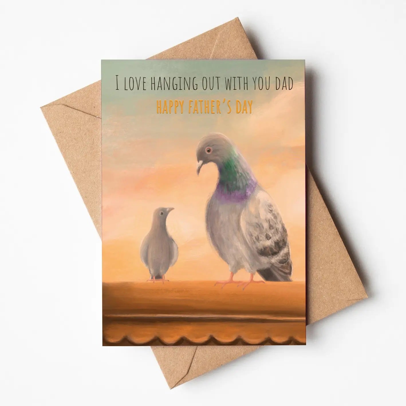 Pigeons Father's Day Greeting Card - SAMPLES SALE