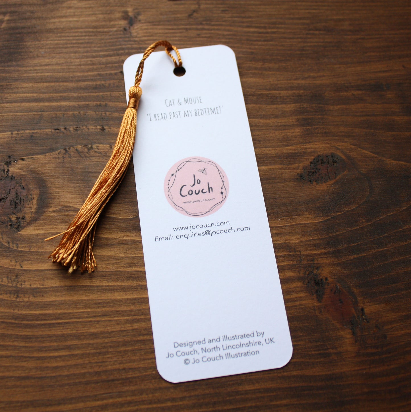 Ginger Cat & Mouse Design Bookmark with Tassel