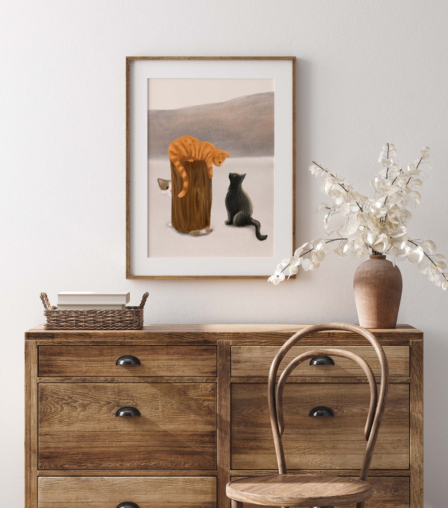 Cats Print with 16" x 12" Mount  (Unframed)
