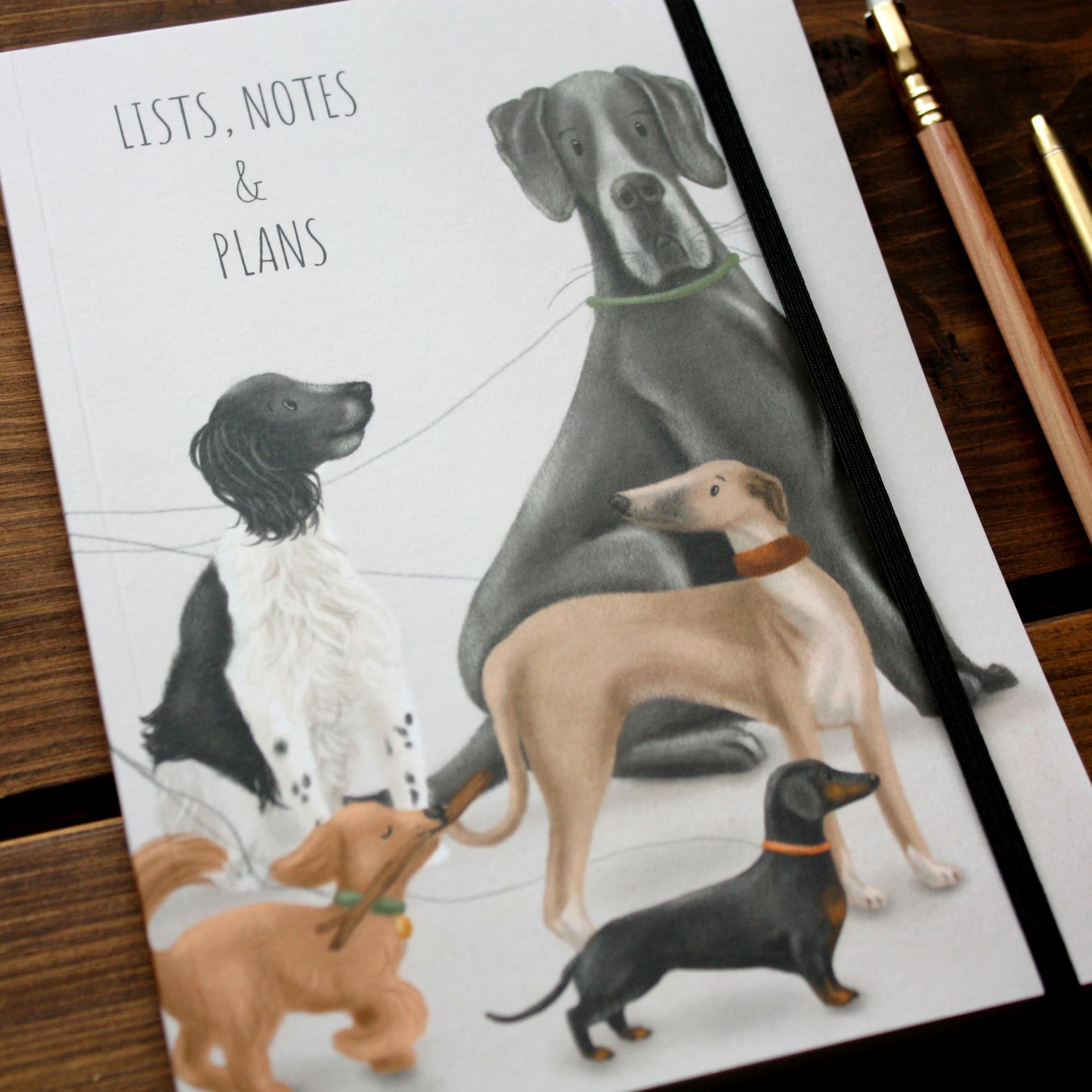Luxury A5 Lined Dogs Notebook