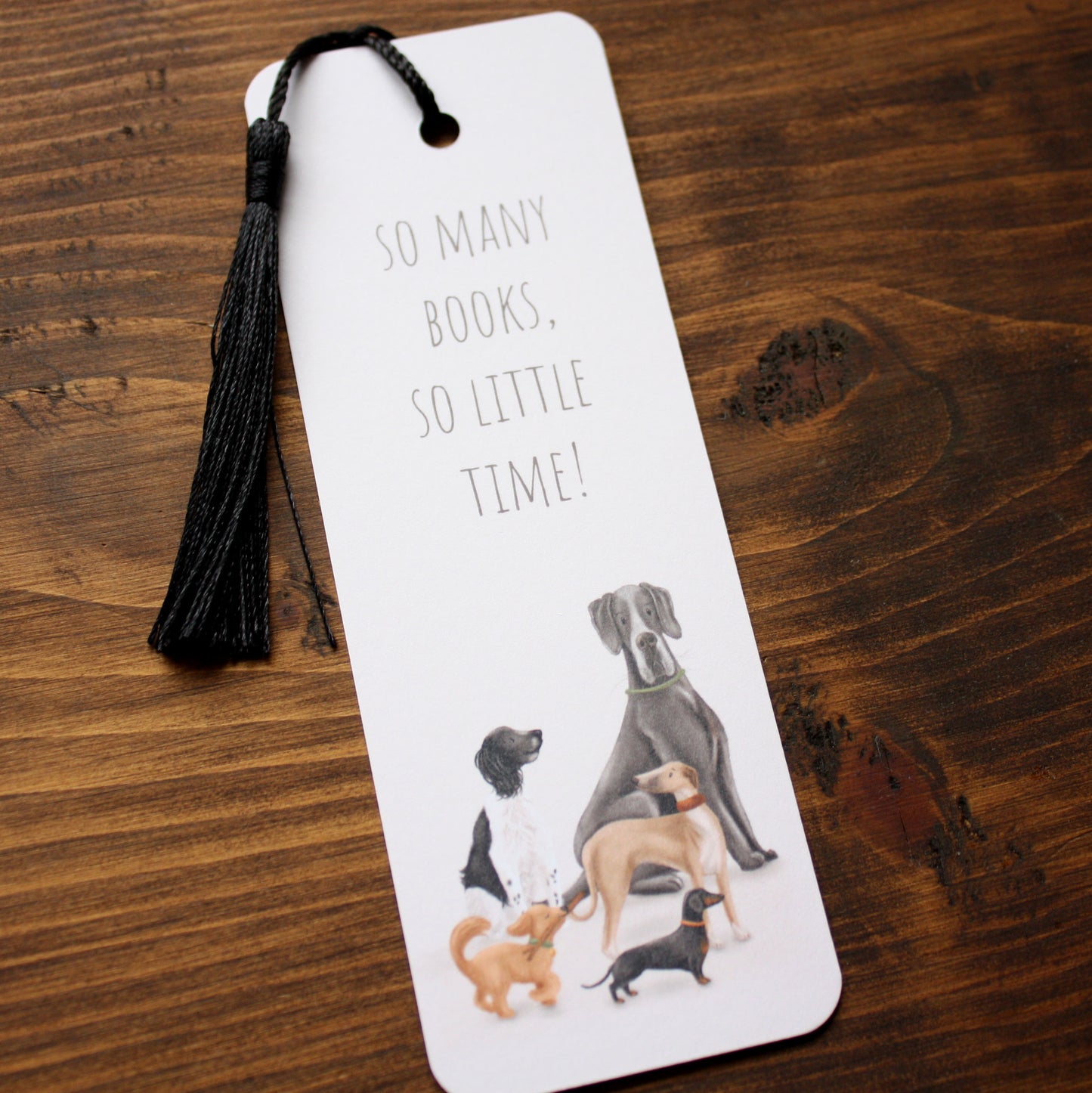 Dogs Design Bookmark with Tassel