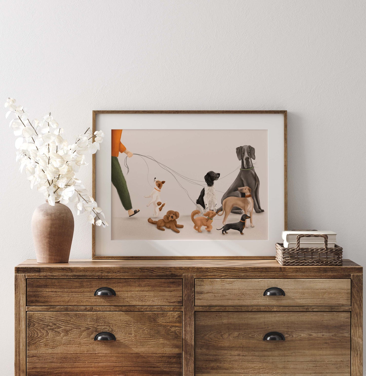 Dog Walk Print with 16" x 12" Mount  (Unframed)