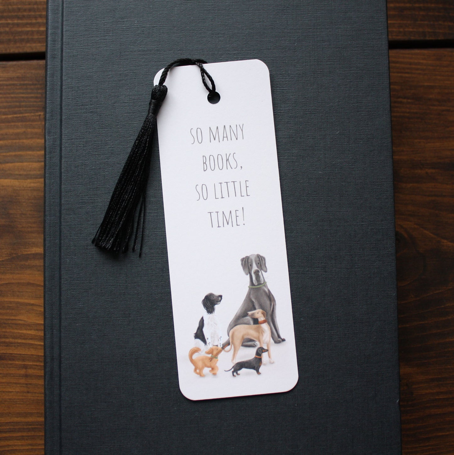 Dogs Design Bookmark with Tassel