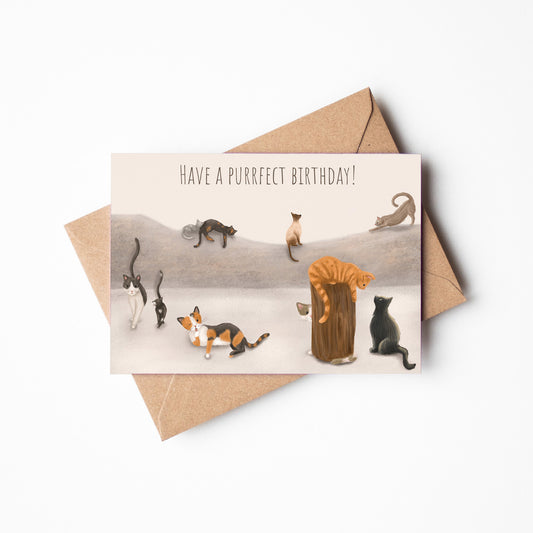 Have a Purrfect Birthday Greetings Card