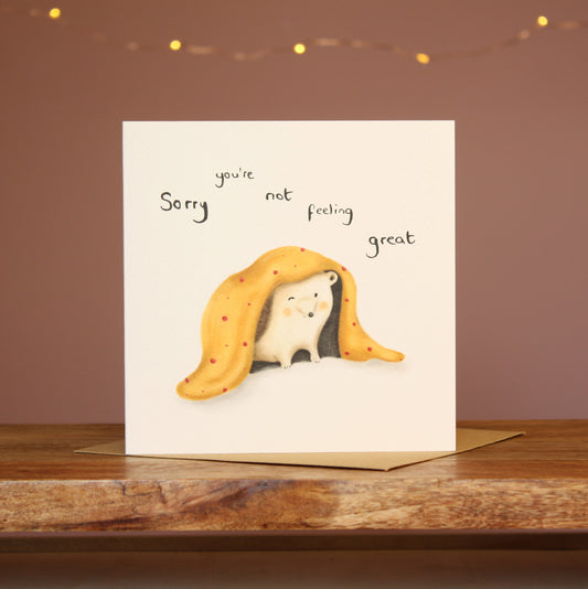 Get Well Soon Hedgehog Card