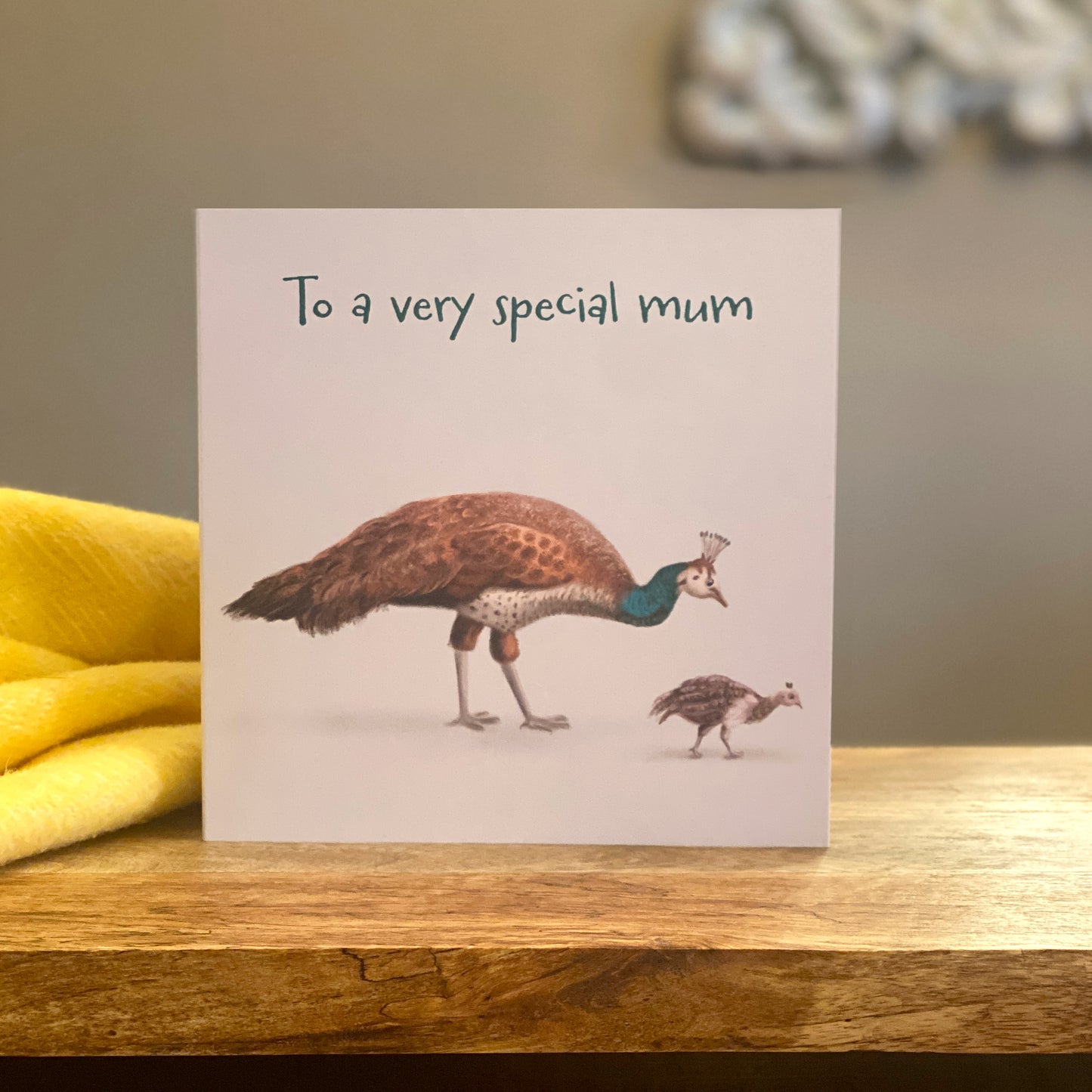 To a Very Special Mum Illustrated Peacocks Greeting Card