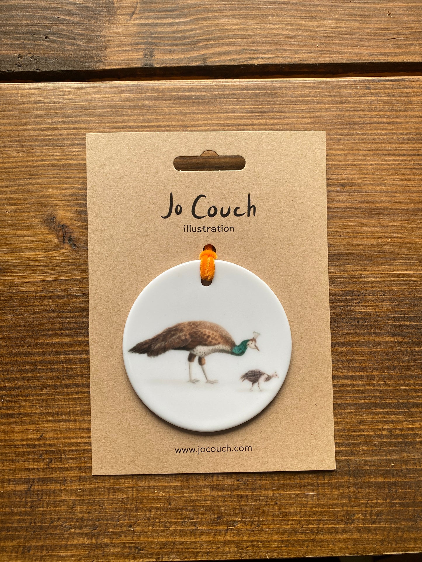 Peacock Ceramic Hanging Ornament - END OF LINE SALE