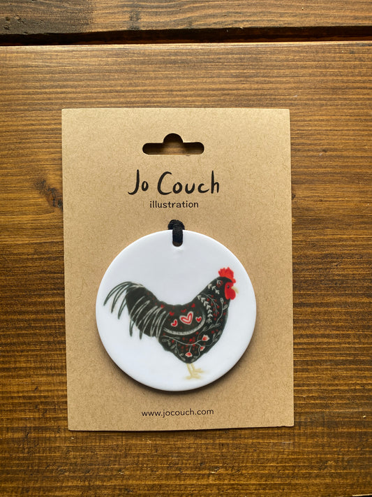 Cockerel Ceramic Hanging Ornament - END OF LINE SALE
