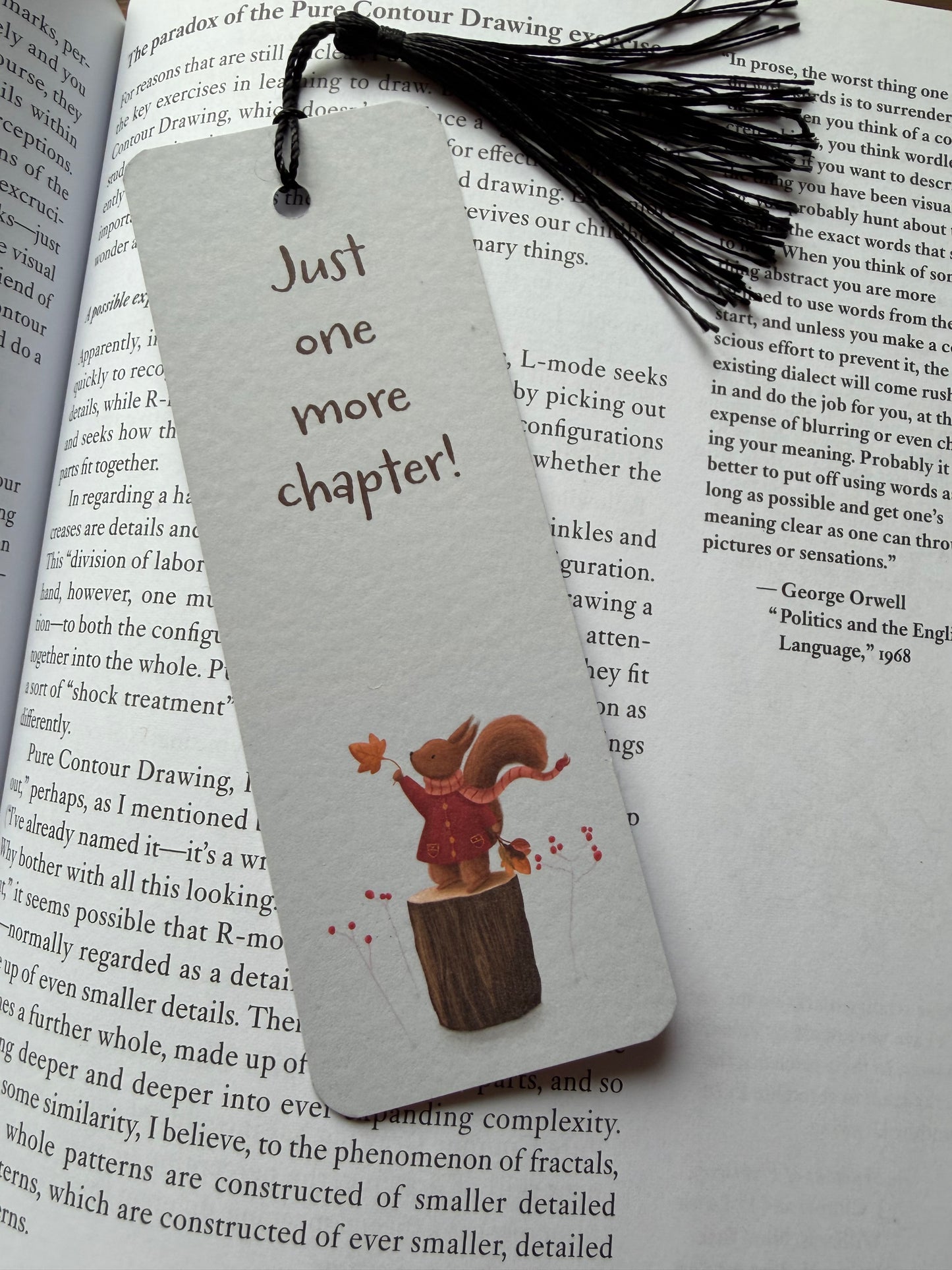 Autumn Squirrel Design Bookmark with Tassel - END OF LINE SALE