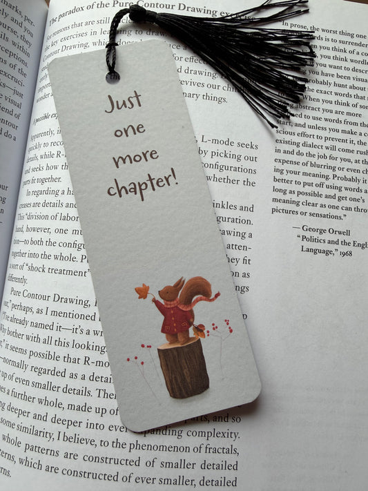 Autumn Squirrel Design Bookmark with Tassel - END OF LINE SALE
