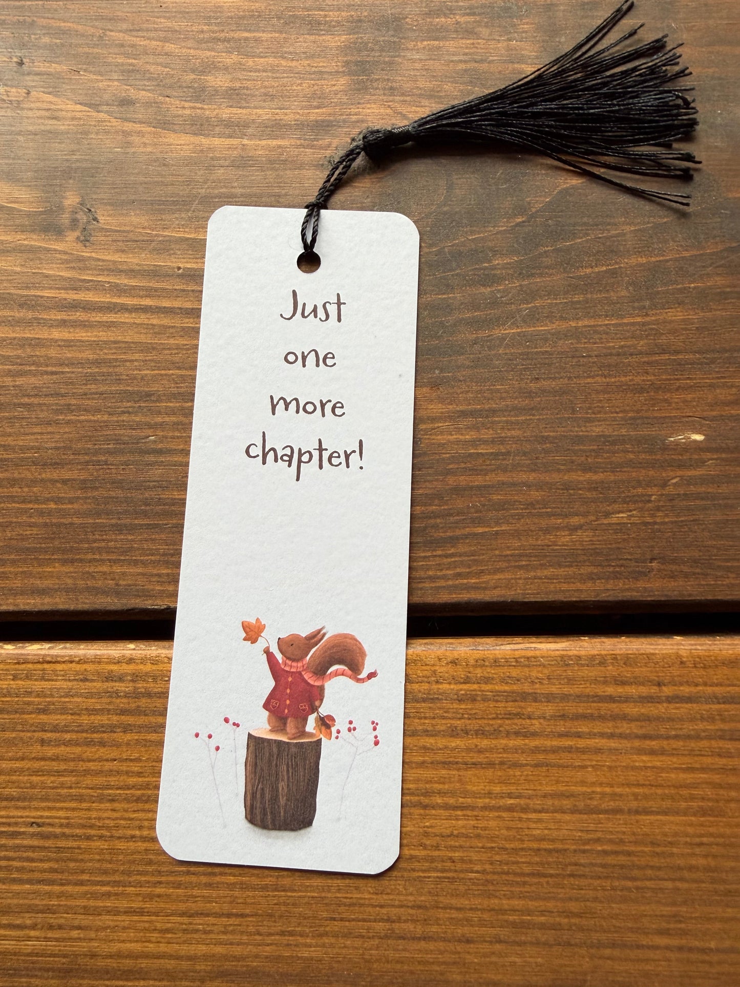 Autumn Squirrel Design Bookmark with Tassel - END OF LINE SALE