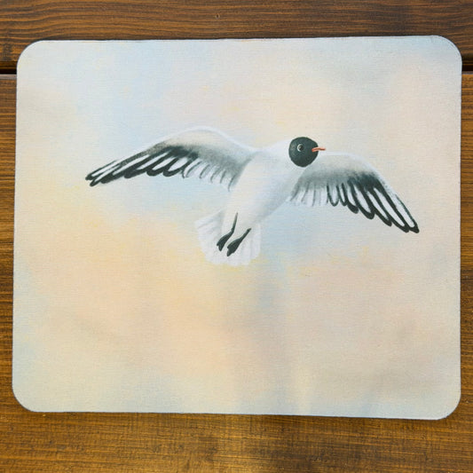 Black headed gull design mouse pad for the office, mouse mat - END OF LINES SALE