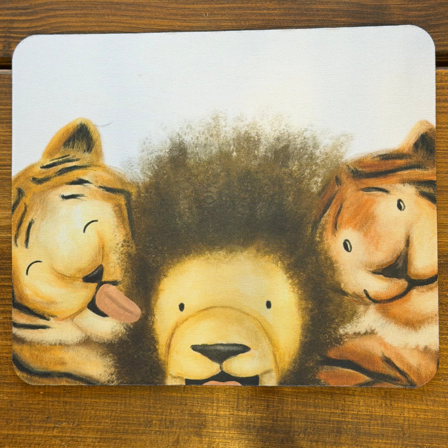 Lion & Tigers design mouse pad for the office, mouse mat - END OF LINES SALE