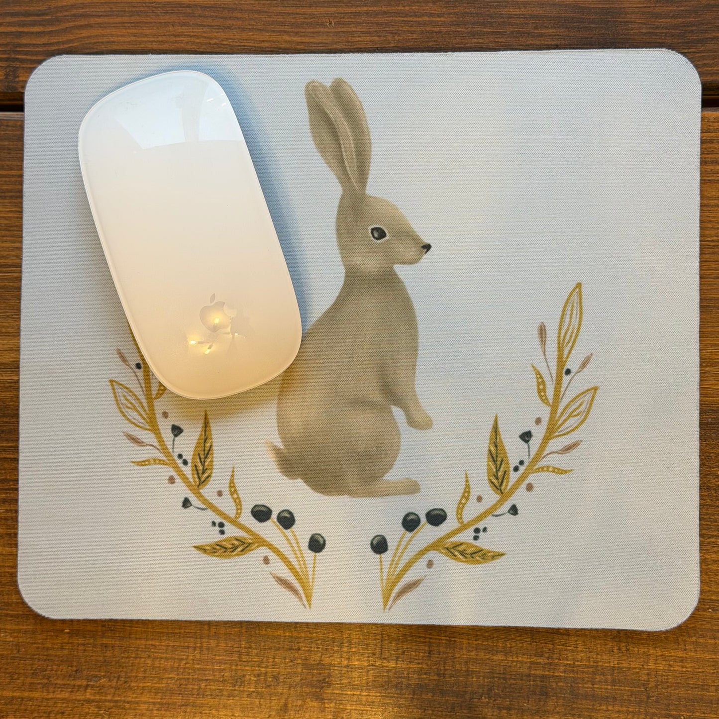 Mouse & Flowers design mouse pad for the office, mouse mat (small) - END OF LINES SALE