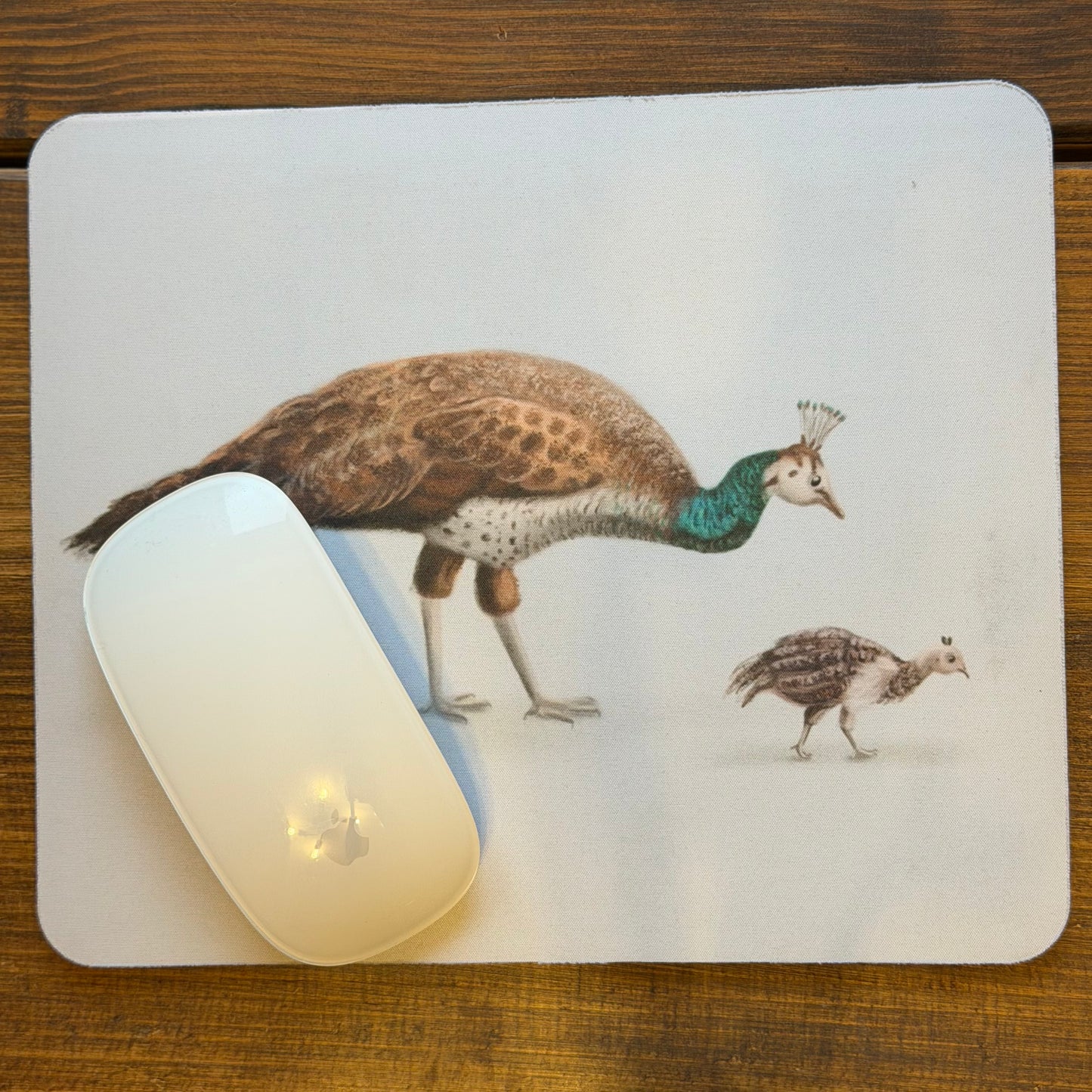 Peacocks design mouse pad for the office, mouse mat - END OF LINES SALE
