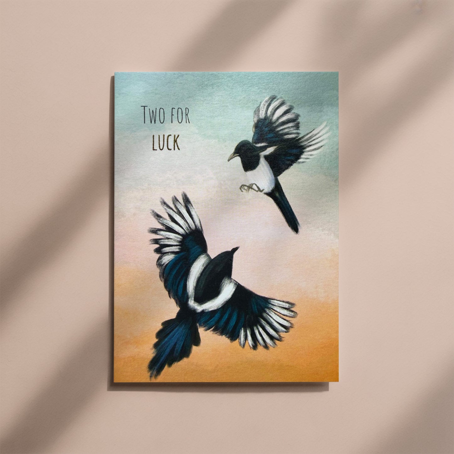 Magpies Good Luck Greeting Card