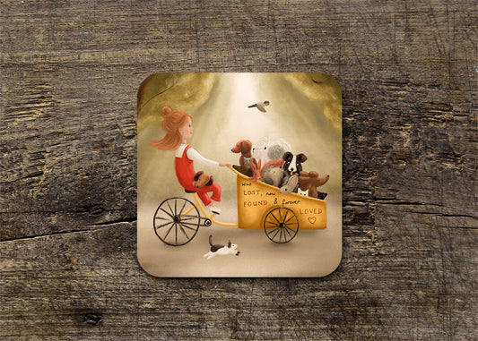 Lost & Found Illustrated Gloss Coaster (Single)