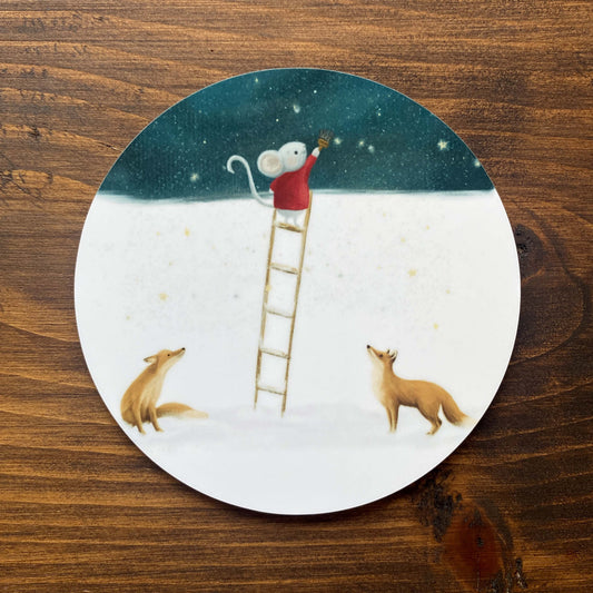 Painting the Night Sky Christmas Coasters (single) - END OF LINE SALE