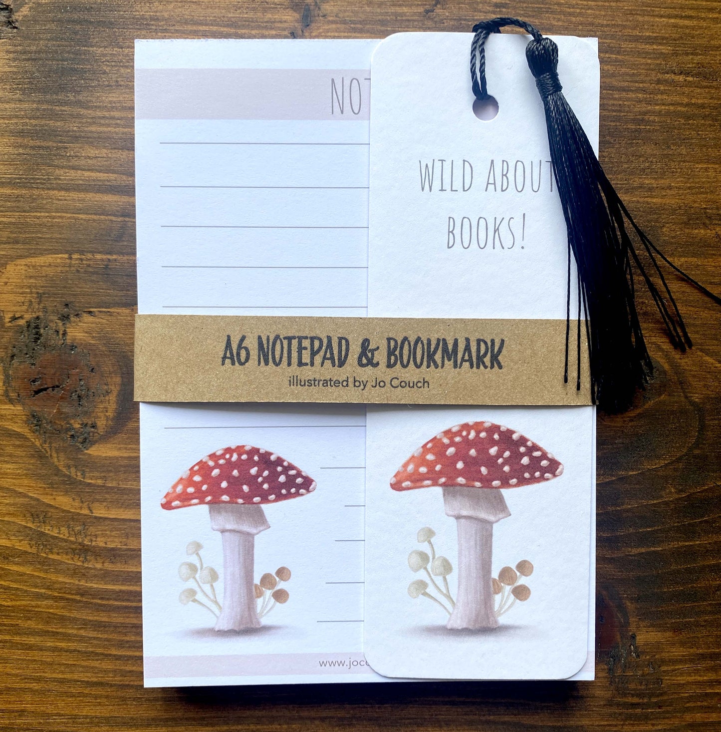 Mushroom A6 Note Pad & Bookmark Bundle