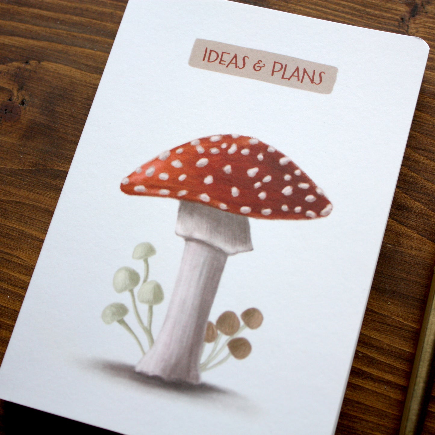 Luxury A6 Lined Mushroom Design Notebook