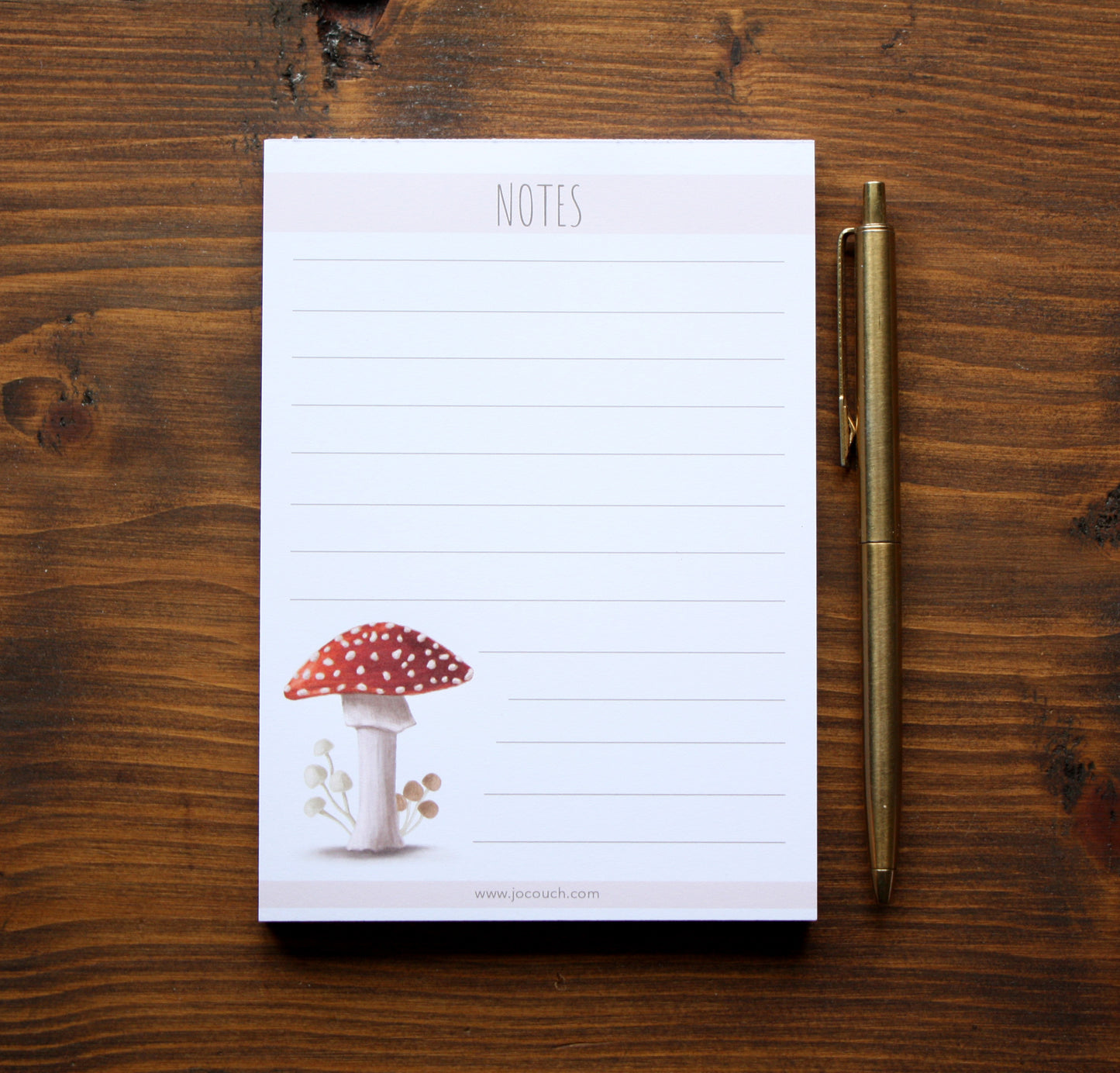 Mushroom A6 Note Pad & Bookmark Bundle