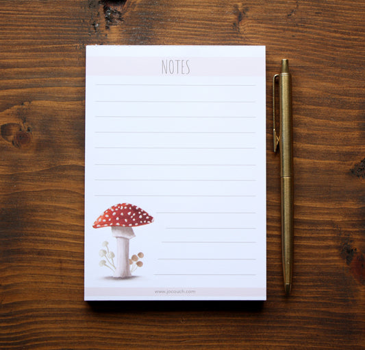 Mushroom Design A6 Note Pad