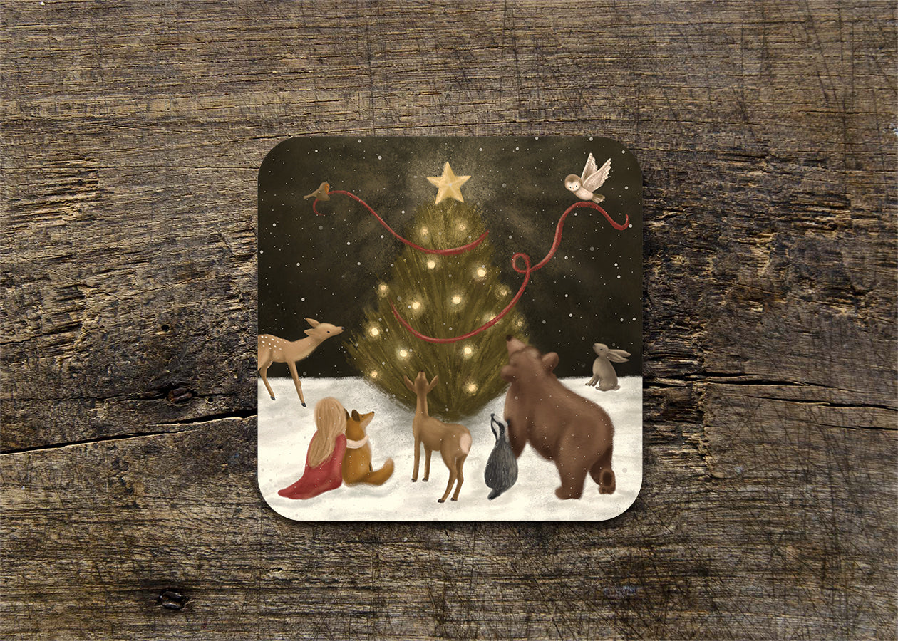 Night Before Christmas Gloss Christmas Coasters (set of four)