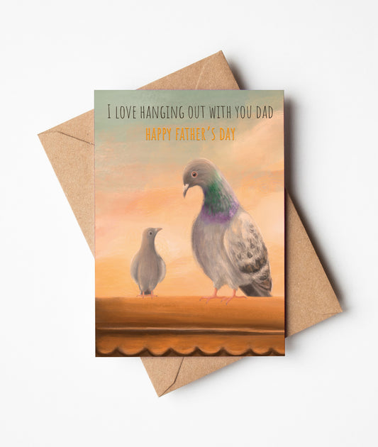 Pigeons Father's Day Greeting Card