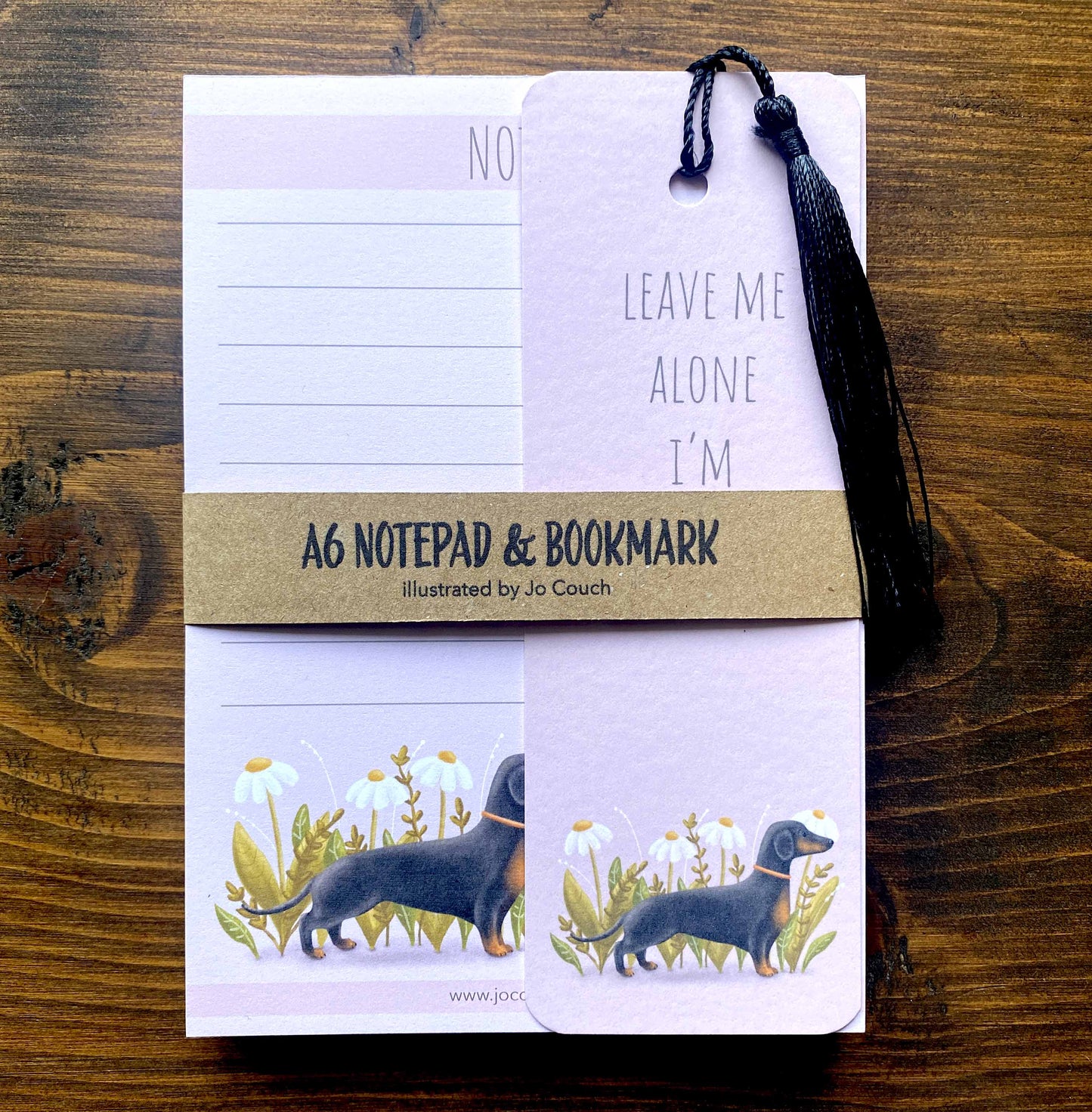 Sausage Dog A6 Note Pad & Bookmark Bundle