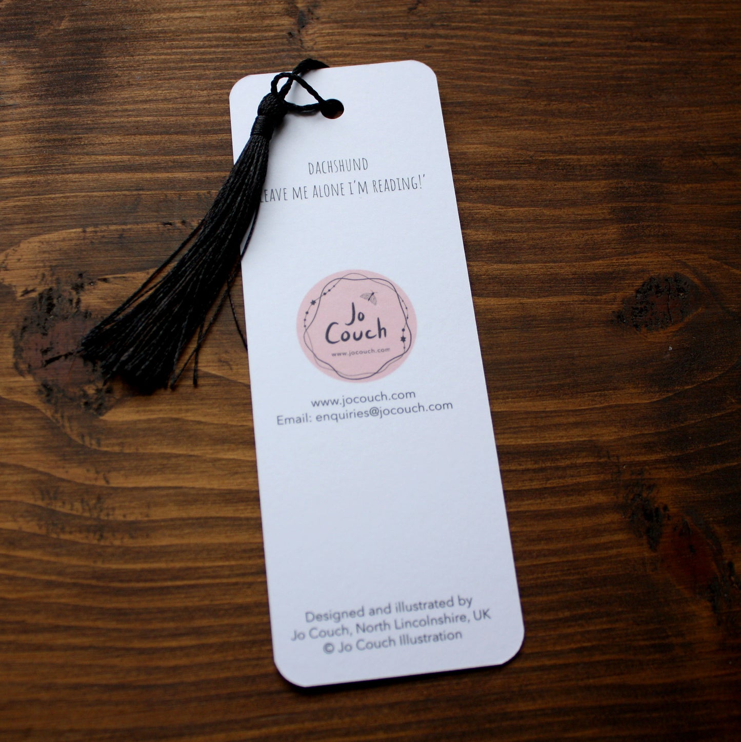 Dachshund 'Sausage' Dog Design Bookmark with Tassel