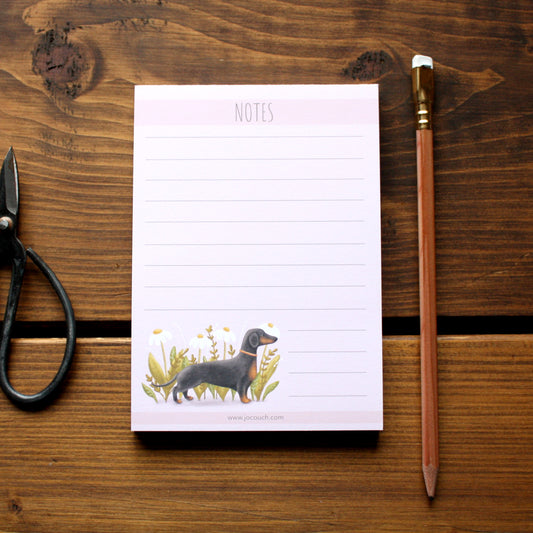 Dachshund 'Sausage' Dog Design A6 Note Pad
